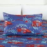 WPM WORLD PRODUCTS MART Kids Collection Bedding 4 Piece Racetrack Theme Full Size Sheet Set with Flat Fitted Sheets Pillow sham Race Car Design for Bedroom