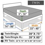 Stretch Twin Fitted Sheet Only - 4-Way Stretchy Jersey Knit RV Camper Bunk Bed Sheets, Snug Fit as Futon Mattress or Fitted Daybed Cover, Non Slipping, Soft & Comfortable - White, Twin