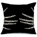 AACORS Halloween Throw Pillow Cover 18X18 Inch Skeleton Decorations Holiday Farmhouse Black Cushion Case for Sofa Couch Decor AA016-18