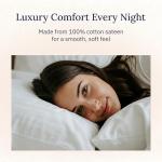 California Design Den Hotel Quality Standard/Queen Size Pillow Cases Set of 2 - Luxury 600 Thread Count Sateen, Natural 100% Cotton Pillow Cover, Crisp, Cool and Durable - Soft Linen