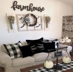 AACORS Halloween Throw Pillow Cover 18X18 Inch Skeleton Decorations Holiday Farmhouse Black Cushion Case for Sofa Couch Decor AA016-18
