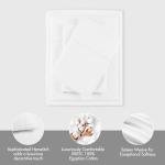 Madison Park Cotton Sheet Set, Soft & Breathable 500TC Egyptian Cotton Sheets, All Seaons Elastic Deep Pockect Sheet Set, Lightweighted 100% Egyptian Bed Sheets, King White 4 Piece