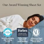 Certified Giza Egyptian Cotton Sheets Sets, California King Sheet Sets - Hotel Luxury, Skin Friendly, Breathable & Wrinkle Resistant, Oeko-TEX Certified Naturally Silky Sateen Sheets