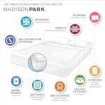 Madison Park Cotton Sheet Set, Soft & Breathable 500TC Egyptian Cotton Sheets, All Seaons Elastic Deep Pockect Sheet Set, Lightweighted 100% Egyptian Bed Sheets, King White 4 Piece