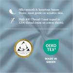 Certified Giza Egyptian Cotton Sheets Sets, California King Sheet Sets - Hotel Luxury, Skin Friendly, Breathable & Wrinkle Resistant, Oeko-TEX Certified Naturally Silky Sateen Sheets