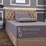 Elegant Comfort 1500 Thread Count Wrinkle & Fade Resistant Egyptian Quality 4-Piece Ultra Soft Luxurious Bed Set Includes Flat, Fitted Sheet and 2 Pillowcases, Full, Classic Silver