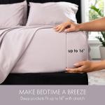 ClevaHome Queen Size Sheet Set - 6 Piece Soft Breathable Luxury Bed Sheet Set - Shrinkage & Fade Resistant Embroidered Bedding Sheet with Deep Pocket, 2 Extra Pillowcases (Queen, Purple Dove)