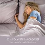 ClevaHome Queen Size Sheet Set - 6 Piece Soft Breathable Luxury Bed Sheet Set - Shrinkage & Fade Resistant Embroidered Bedding Sheet with Deep Pocket, 2 Extra Pillowcases (Queen, Purple Dove)