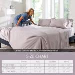 ClevaHome Queen Size Sheet Set - 6 Piece Soft Breathable Luxury Bed Sheet Set - Shrinkage & Fade Resistant Embroidered Bedding Sheet with Deep Pocket, 2 Extra Pillowcases (Queen, Purple Dove)