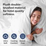 Duvet Cover Queen Size Set - Extra Soft Queen Size Duvet Cover 90 x 90 with 2 Pillow Shams - Hotel Luxury, Easy Care and Fade Free with Zipper Closures & Ties - Comfy, Breathable Bedding Set (White)