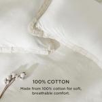 Bedsure Cotton Duvet Cover King Size - Cute Lace Textured Duvet Cover Set, Soft and Lightweight Gauze Boho Bedding Set for All Seasons (White, King, 104"x90")