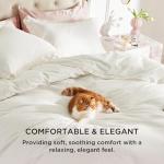 Bedsure Cotton Duvet Cover King Size - Cute Lace Textured Duvet Cover Set, Soft and Lightweight Gauze Boho Bedding Set for All Seasons (White, King, 104"x90")