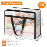 BlissTotes 4 Pack Clear Storage Bags for Bedding