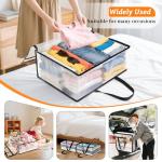 BlissTotes 4 Pack Clear Storage Bags for Bedding