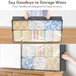 Under Bed Storage Containers – 10 Pack Organizer