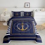 Nautical Anchor Comforter Set for Queen Beds