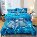 Cute Dolphin Themed Twin Comforter Bed Set