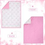 Pink Bow Crib Bedding Set with Wall Stickers