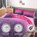 Gradient Pink Purple Glitter Twin Comforter Set