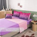 Gradient Pink Purple Glitter Twin Comforter Set