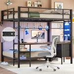 Full Over Twin Bunk Bed with Desk & Storage