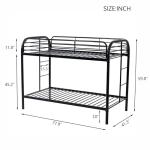 Twin Over Twin Metal Bunk Bed with Ladders