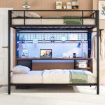 Full Over Twin Bunk Bed with Desk & Storage