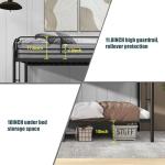 Twin Over Twin Metal Bunk Bed with Ladders