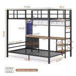 Full Over Twin Bunk Bed with Desk & Storage