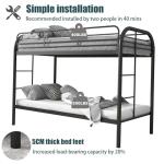 Twin Over Twin Metal Bunk Bed with Ladders