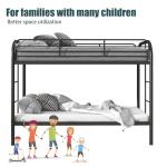 Twin Over Twin Metal Bunk Bed with Ladders