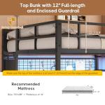 Full Over Twin Bunk Bed with Desk & Storage