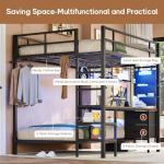Full Over Twin Bunk Bed with Desk & Storage