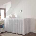 Twin XL Microfiber Bed Skirt with Split Corners