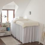 Twin XL Microfiber Bed Skirt with Split Corners