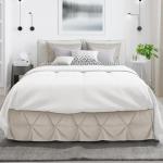 Cal King Linen Bed Skirt with Pinch Pleat