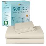 Cooling 500 Thread Count Queen Sheet Set - Ivory