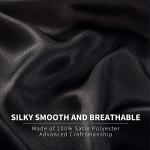 Black Satin King Bed Sheet Set (6 Pieces)