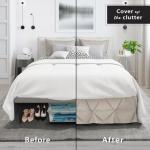 Cal King Linen Bed Skirt with Pinch Pleat
