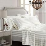 Off-White Satin Italian Style Bed Sheet Set