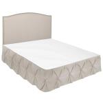 Cal King Linen Bed Skirt with Pinch Pleat