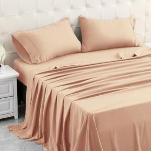 Twin Bed Sheets Set, Soft & Breathable, Pearl Pink