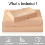 Twin Bed Sheets Set, Soft & Breathable, Pearl Pink