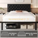 Queen PU Leather Bed Frame with Storage Space