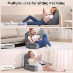 Comfortable Grey Reading Pillow for Bed Sitting
