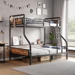 Twin Over Full Metal Bunk Bed with Ladder