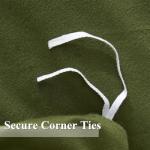 Olive Green Velvet Flannel King Duvet Cover Set