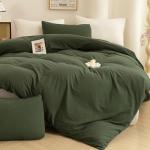 ECOCOTT King Duvet Cover Set, Avocado Green