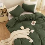 ECOCOTT King Duvet Cover Set, Avocado Green