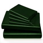 Emerald Green Satin Queen Bed Sheet Set
